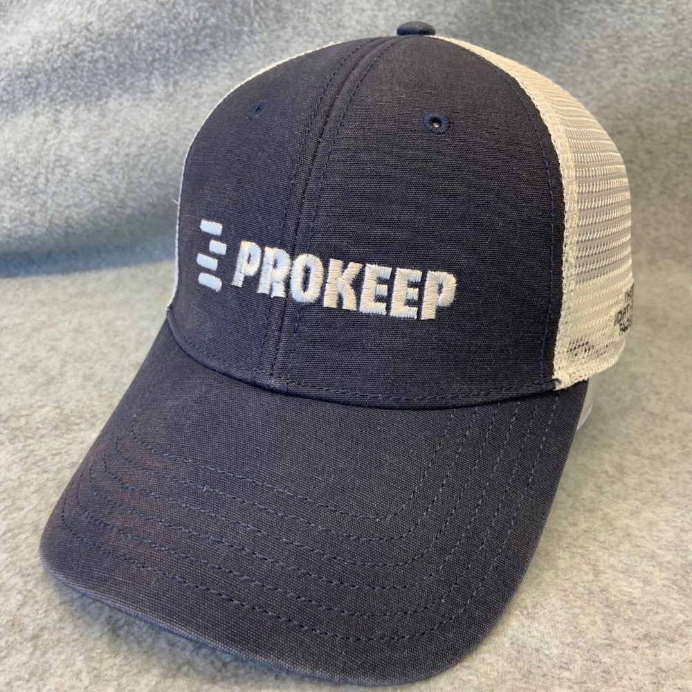 The North Face Prokeep Logo Unisex Navy White Trucker Hat Snapback OSFA